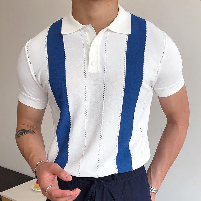 2023 Summer Mens Polo Shirt Short Sleeve Polo Business T Shirt High Quality Men's Polo Shirt Streetwear Casual Knit Shirt