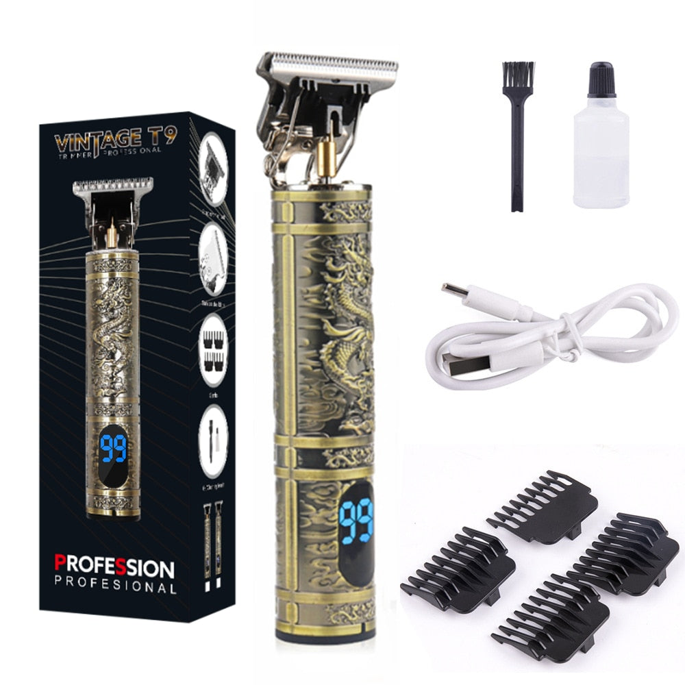 Men's Barber Retro T9 Hair Trimmer Professional Razor Trimmer Kemei Heyar Cut Machine Wireless Hair Clipper Beard Man Shaving