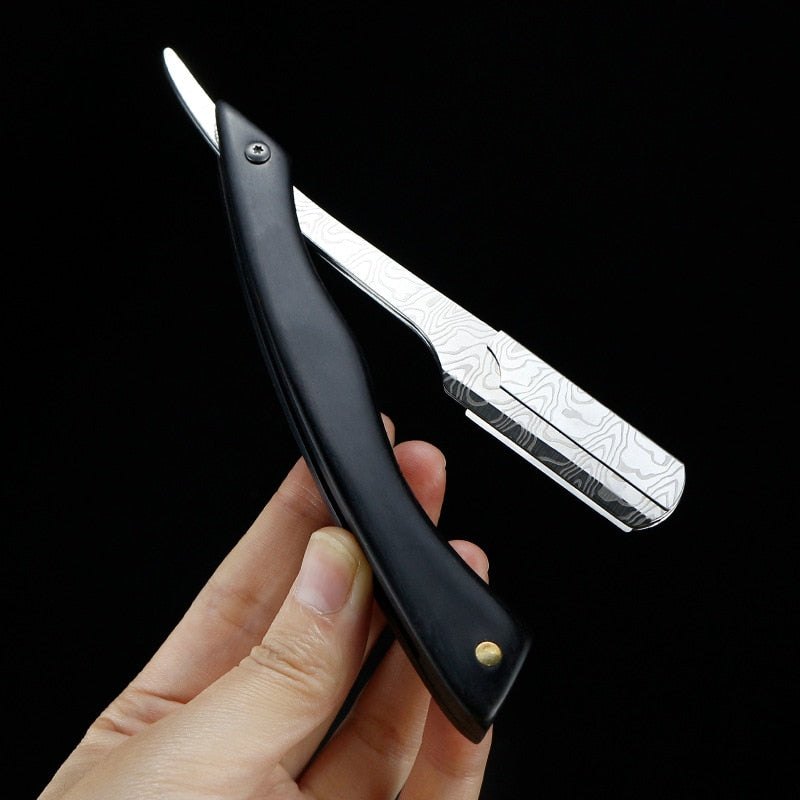 Wooden professional straight edge stainless steel sharp barber razor folding shaving knife shave beard cut