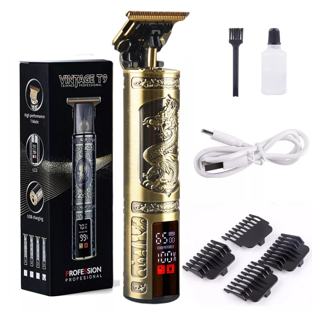 Men's Barber Retro T9 Hair Trimmer Professional Razor Trimmer Kemei Heyar Cut Machine Wireless Hair Clipper Beard Man Shaving