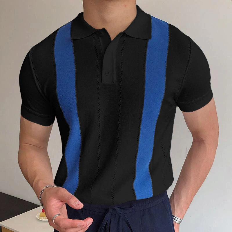 2023 Summer Mens Polo Shirt Short Sleeve Polo Business T Shirt High Quality Men's Polo Shirt Streetwear Casual Knit Shirt