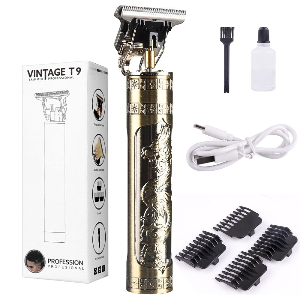 Men's Barber Retro T9 Hair Trimmer Professional Razor Trimmer Kemei Heyar Cut Machine Wireless Hair Clipper Beard Man Shaving