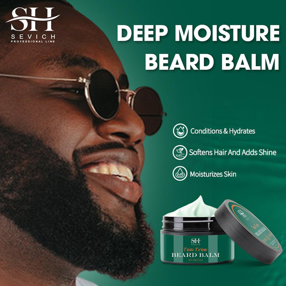 2023 Beard Cream For Men Natural Tea Tree Beard Moisturizing Effect Beard Conditioner Beard Care Styling Cream Oil