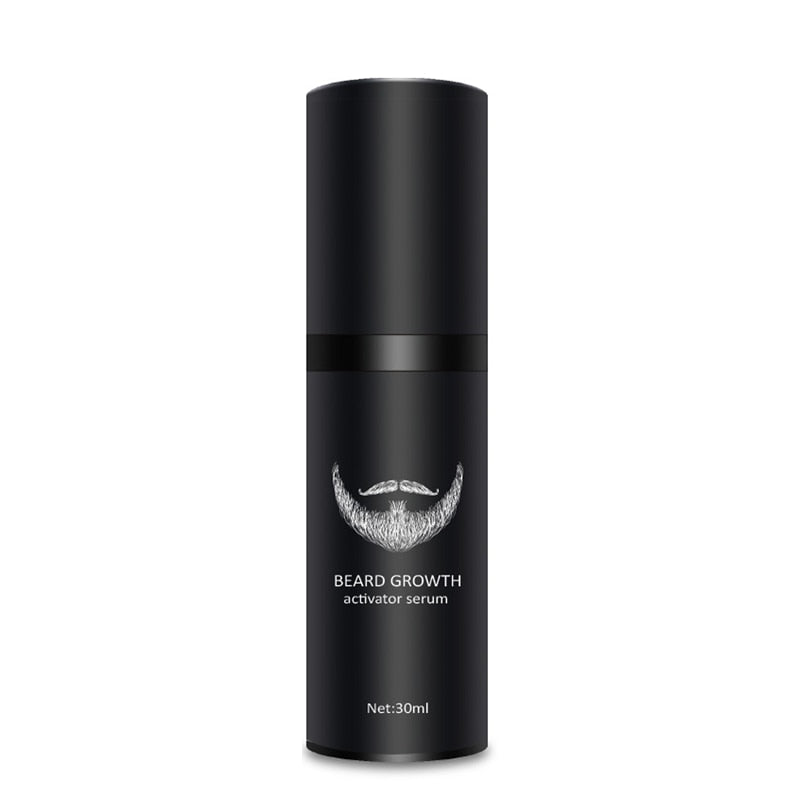 4Pcs/set Men Beard Growth Kit Professional Hair Growth Enhancer Set Beard Care Nourishing with Beard Growth Roller Massage Comb
