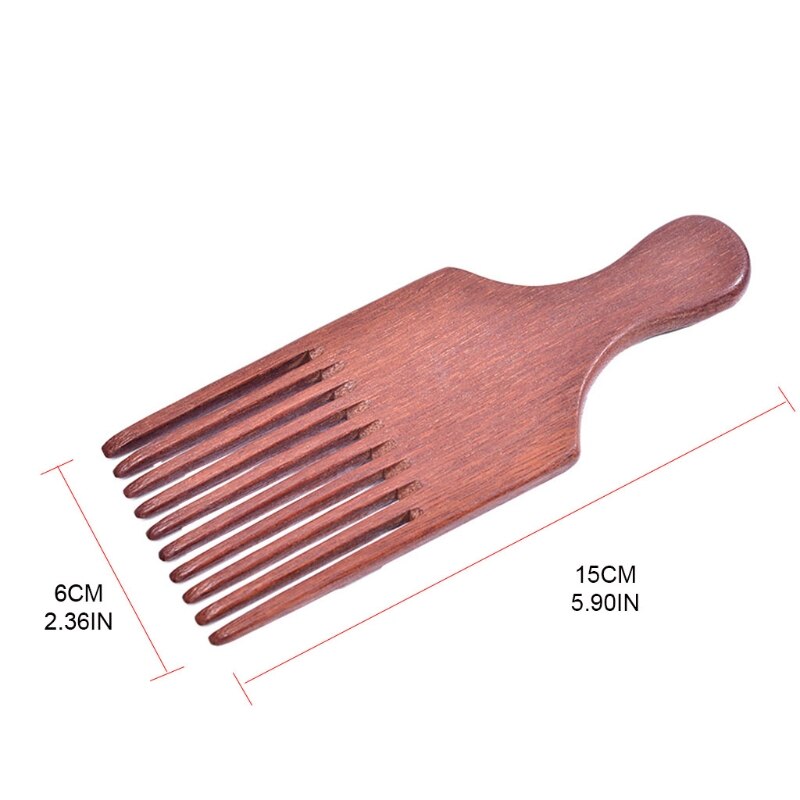 Beard Pick for Men Wooden Comb Afro Hair Lift Combs Wooden Beard Comb Wood Hair Pick Comb Beard Pick Comb