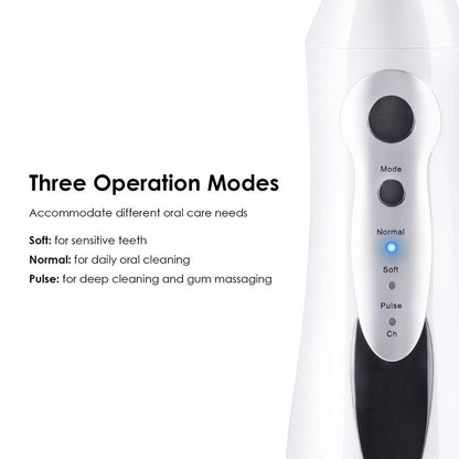 Oral Irrigator Portable Dental Water Flosser for Bridges Care Large Capacity 4 Replacement Tips Professional Irrigador Dental