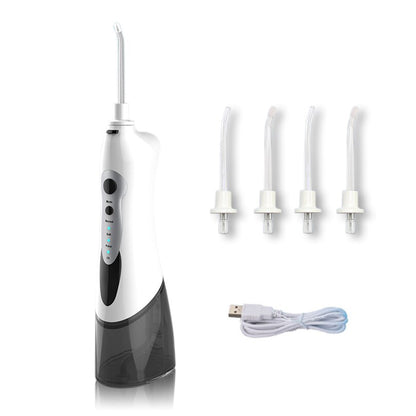 Oral Irrigator Portable Dental Water Flosser for Bridges Care Large Capacity 4 Replacement Tips Professional Irrigador Dental