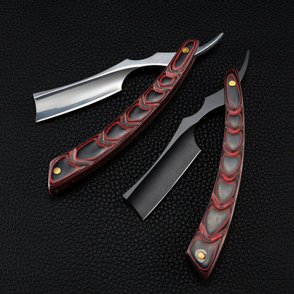 Wooden professional straight edge stainless steel sharp barber razor folding shaving knife shave beard cut