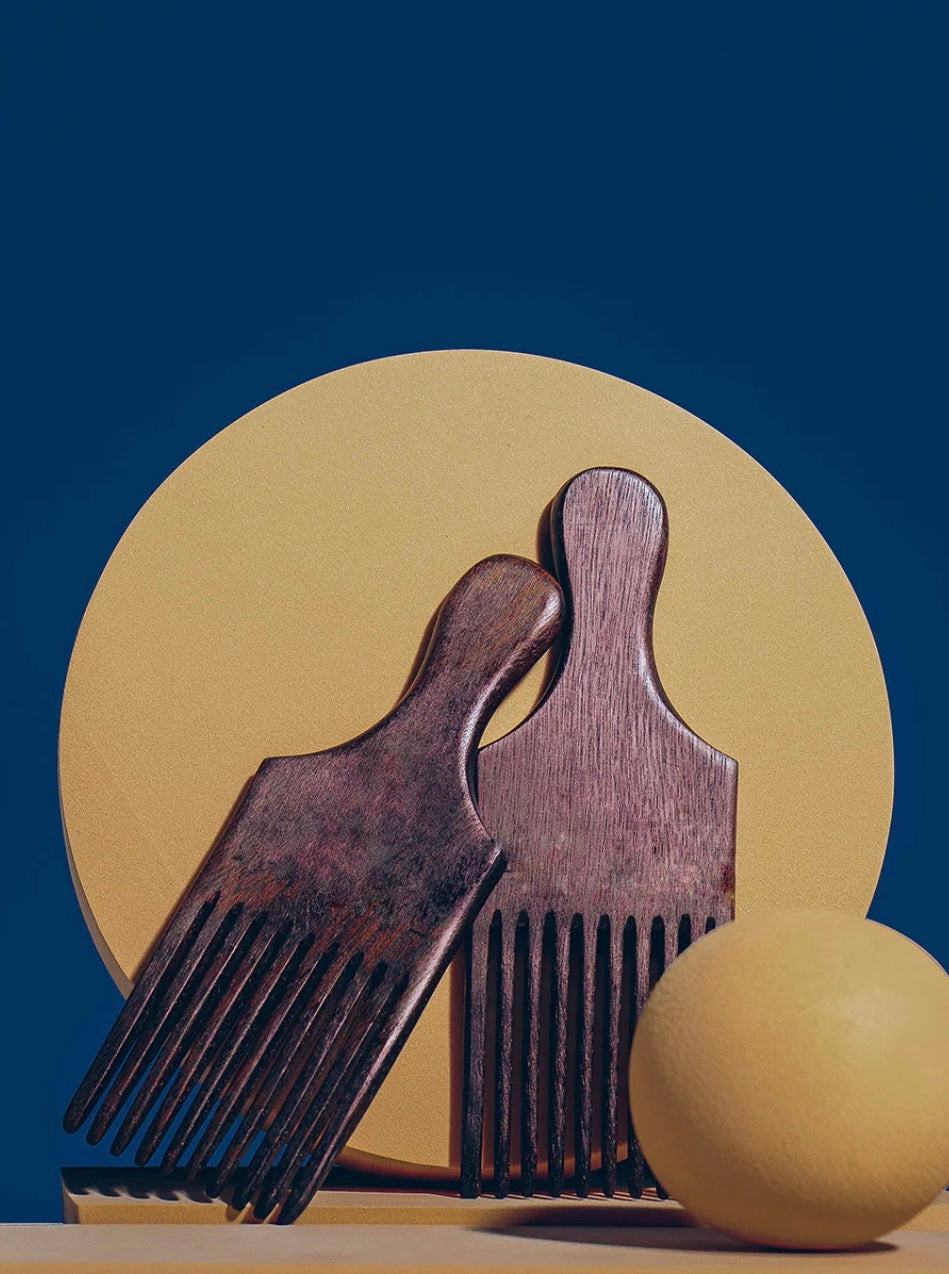 Beard Pick for Men Wooden Comb Afro Hair Lift Combs Wooden Beard Comb Wood Hair Pick Comb Beard Pick Comb