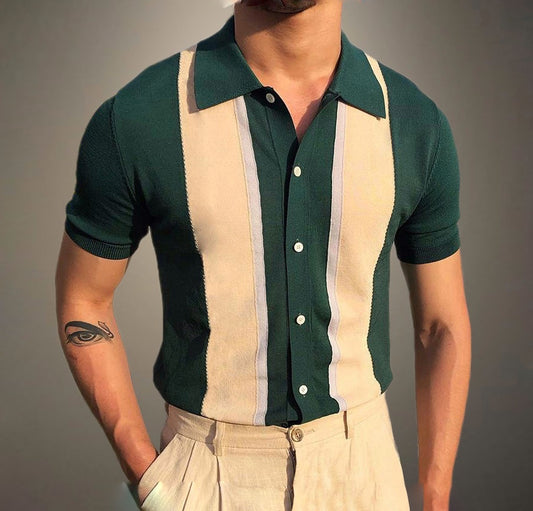 2023 Summer Mens Polo Shirt Short Sleeve Polo Business T Shirt High Quality Men&#39;s Polo Shirt Streetwear Casual Knit Shirt