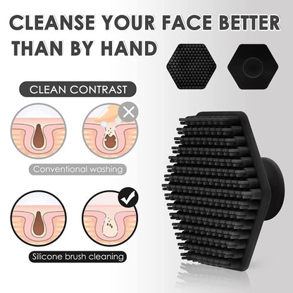 Cleaning Brush Silicone Face Brush Cleaning Brush Black Makeup Brush Makeup Remover Silicone Soft 1pc
