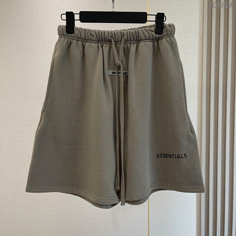 FW21 New Men&#39;s Essentials Summer Shorts Reflective Letter Streetwear Hip Hop Quick-Drying And Breathable Cotton Sports Shorts