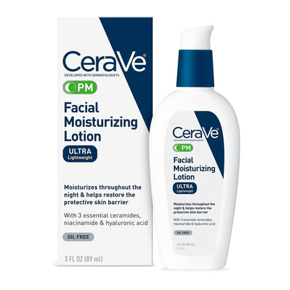 CeraVe Facial Moisturizing Lotion AM Day And PM Night Cream With SPF30 Repair Sensitive Skin Nicotinamide Ceramide Creams 89ML