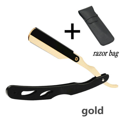 Professional Manual Shaver Straight Edge Stainless Steel Sharp Barber Razor Folding Shaving Beard Trimmer Cutter