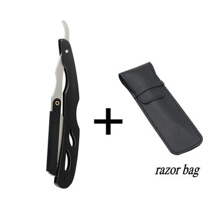 Professional Manual Shaver Straight Edge Stainless Steel Sharp Barber Razor Folding Shaving Beard Trimmer Cutter