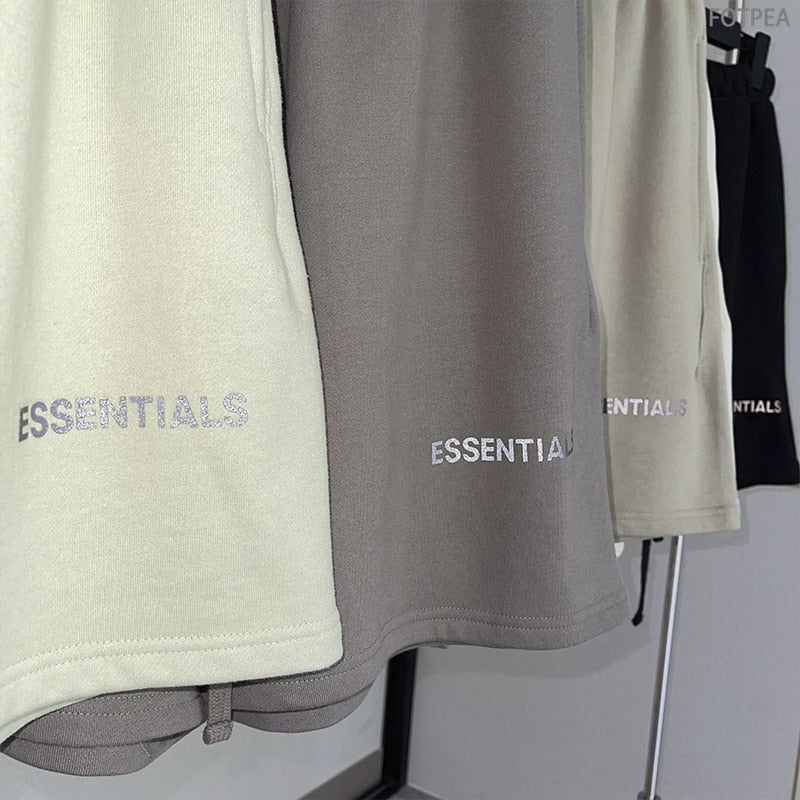 FW21 New Men&#39;s Essentials Summer Shorts Reflective Letter Streetwear Hip Hop Quick-Drying And Breathable Cotton Sports Shorts