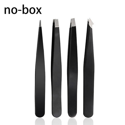 4Pcs/Set Professional Eyebrow Tweezers Eyebrow Hair Removal Clip Makeup Sets Eyelash Extension Eyelash Tweezers Beauty
