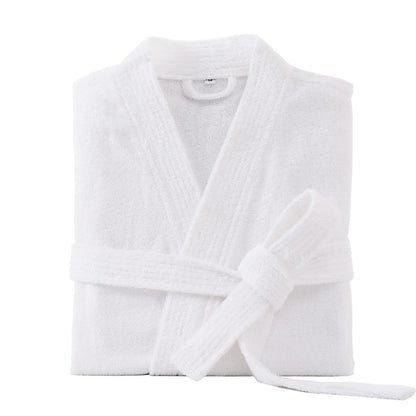 100% Cotton Bathrobe for Men Long Thick Absorbent Terry Bath Robe Kimono Men Towel Bathrobe Solid Sleepwear Women Dressing Gown