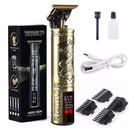Men's Barber Retro T9 Hair Trimmer Professional Razor Trimmer Kemei Heyar Cut Machine Wireless Hair Clipper Beard Man Shaving