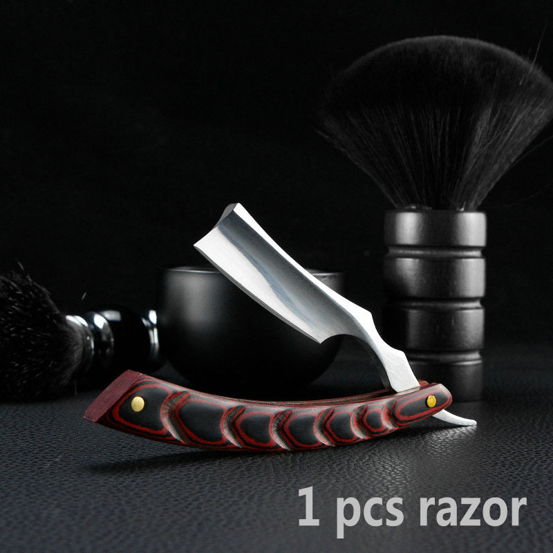 Wooden professional straight edge stainless steel sharp barber razor folding shaving knife shave beard cut