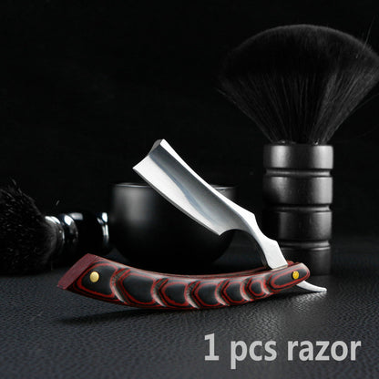 Wooden professional straight edge stainless steel sharp barber razor folding shaving knife shave beard cut