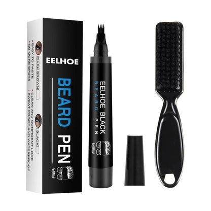 Beard Filling Pen Kit Beard Enhancer Brush Beard Coloring Shaping Tools Waterproof Black Brown Hair Pencil Repair Tools