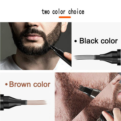 Beard Filling Pen Kit Beard Enhancer Brush Beard Coloring Shaping Tools Waterproof Black Brown Hair Pencil Repair Tools