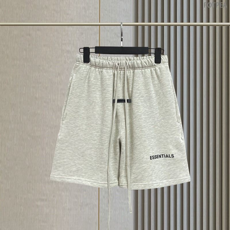FW21 New Men&#39;s Essentials Summer Shorts Reflective Letter Streetwear Hip Hop Quick-Drying And Breathable Cotton Sports Shorts