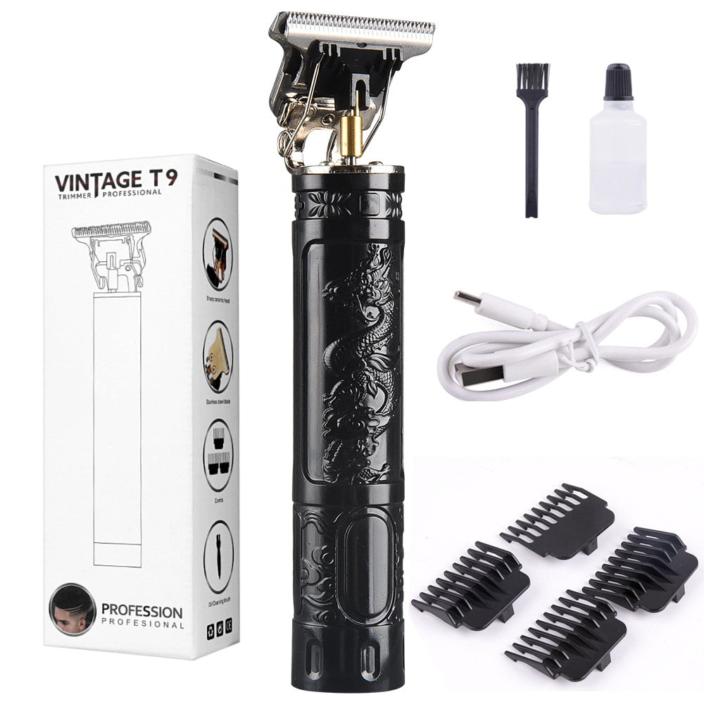 Men's Barber Retro T9 Hair Trimmer Professional Razor Trimmer Kemei Heyar Cut Machine Wireless Hair Clipper Beard Man Shaving