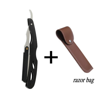 Professional Manual Shaver Straight Edge Stainless Steel Sharp Barber Razor Folding Shaving Beard Trimmer Cutter