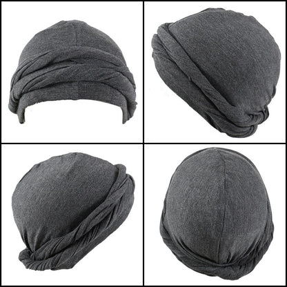 Modal Satin Spring Turban for Men Twist Head Wraps for Men Stretch Tie for Hair Headscarf Breathable Hat Hood Headscarf Beanies