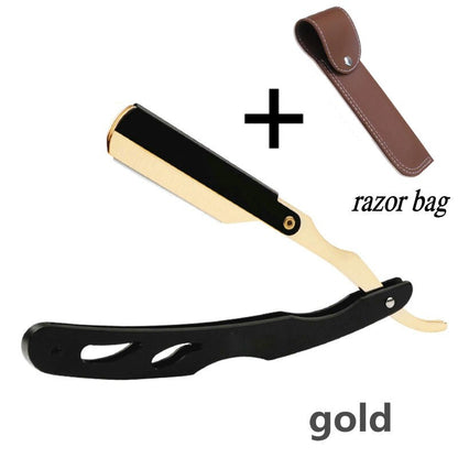 Professional Manual Shaver Straight Edge Stainless Steel Sharp Barber Razor Folding Shaving Beard Trimmer Cutter