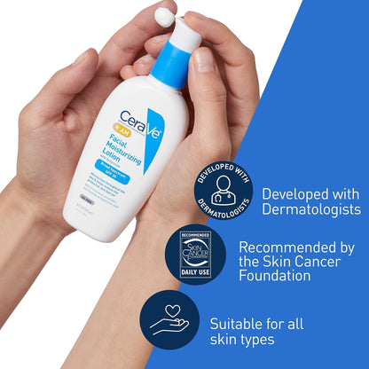 CeraVe Facial Moisturizing Lotion AM Day And PM Night Cream With SPF30 Repair Sensitive Skin Nicotinamide Ceramide Creams 89ML
