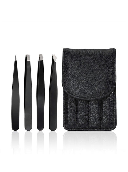 4Pcs/Set Professional Eyebrow Tweezers Eyebrow Hair Removal Clip Makeup Sets Eyelash Extension Eyelash Tweezers Beauty
