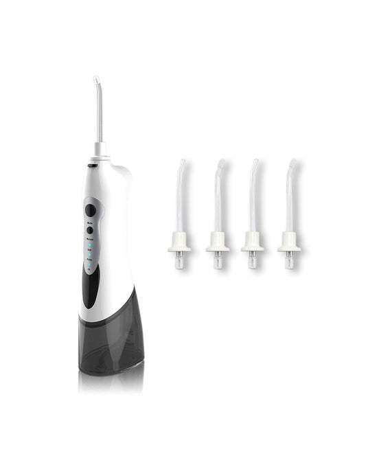 Oral Irrigator Portable Dental Water Flosser for Bridges Care Large Capacity 4 Replacement Tips Professional Irrigador Dental